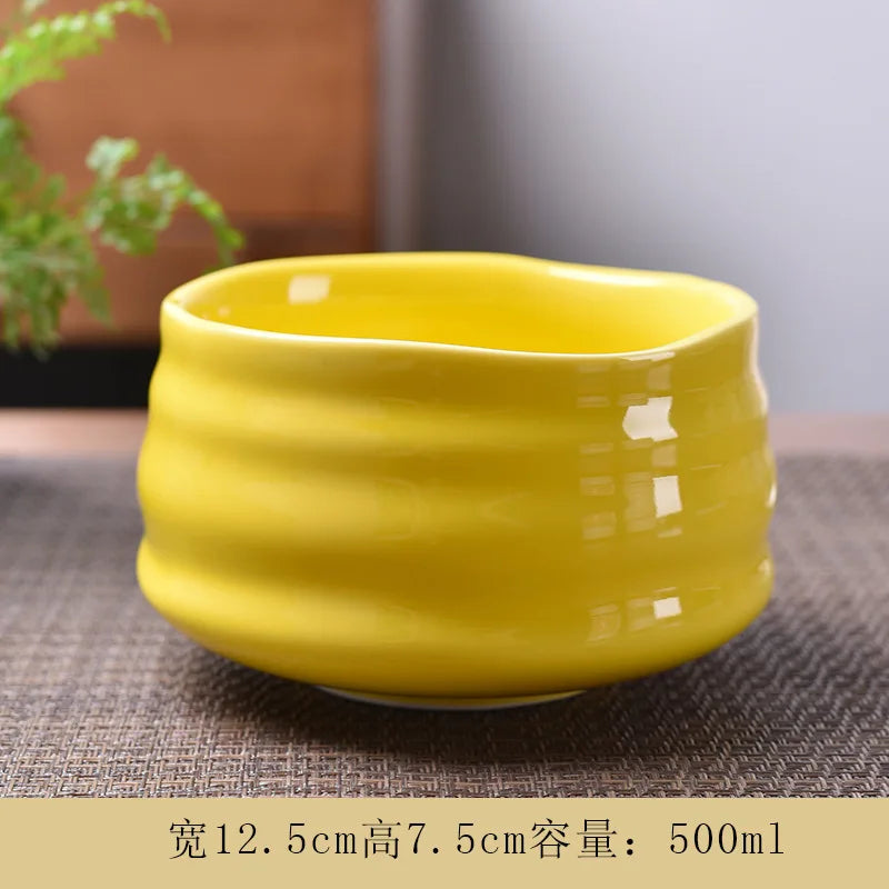 Matcha Bowl Ceramic Tea Set Accessories Tea Set Japanese Tea Ceremony Song Dynasty Tea Salad Soup bowl Special Matcha tea bowl