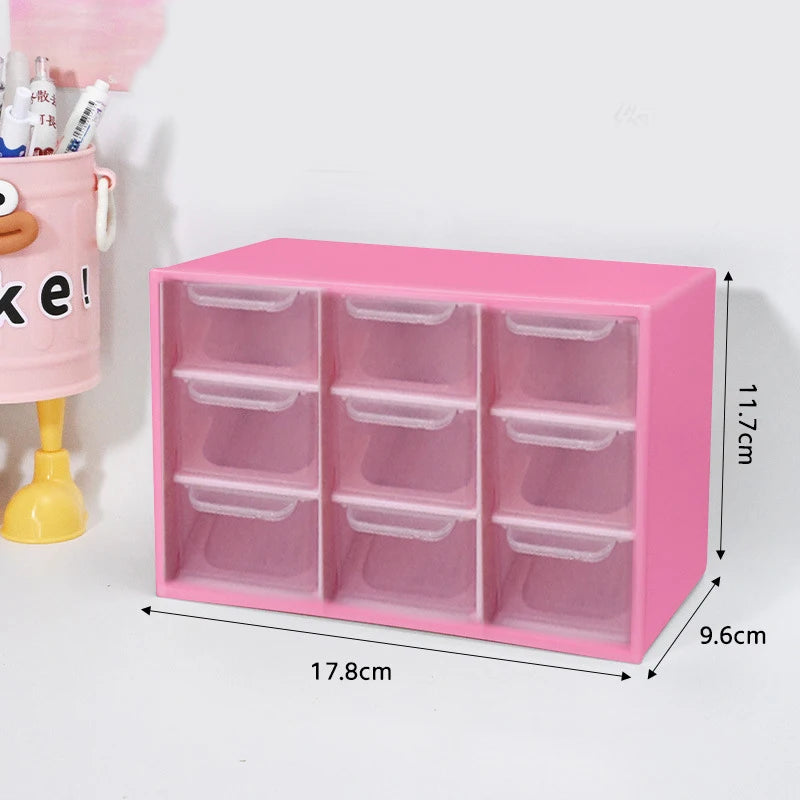 Multi-layer Desktop Storage Box Large Capacity Dustproof Organizing Box Multifunctional Transparent Six Grid Drawer Storage Box