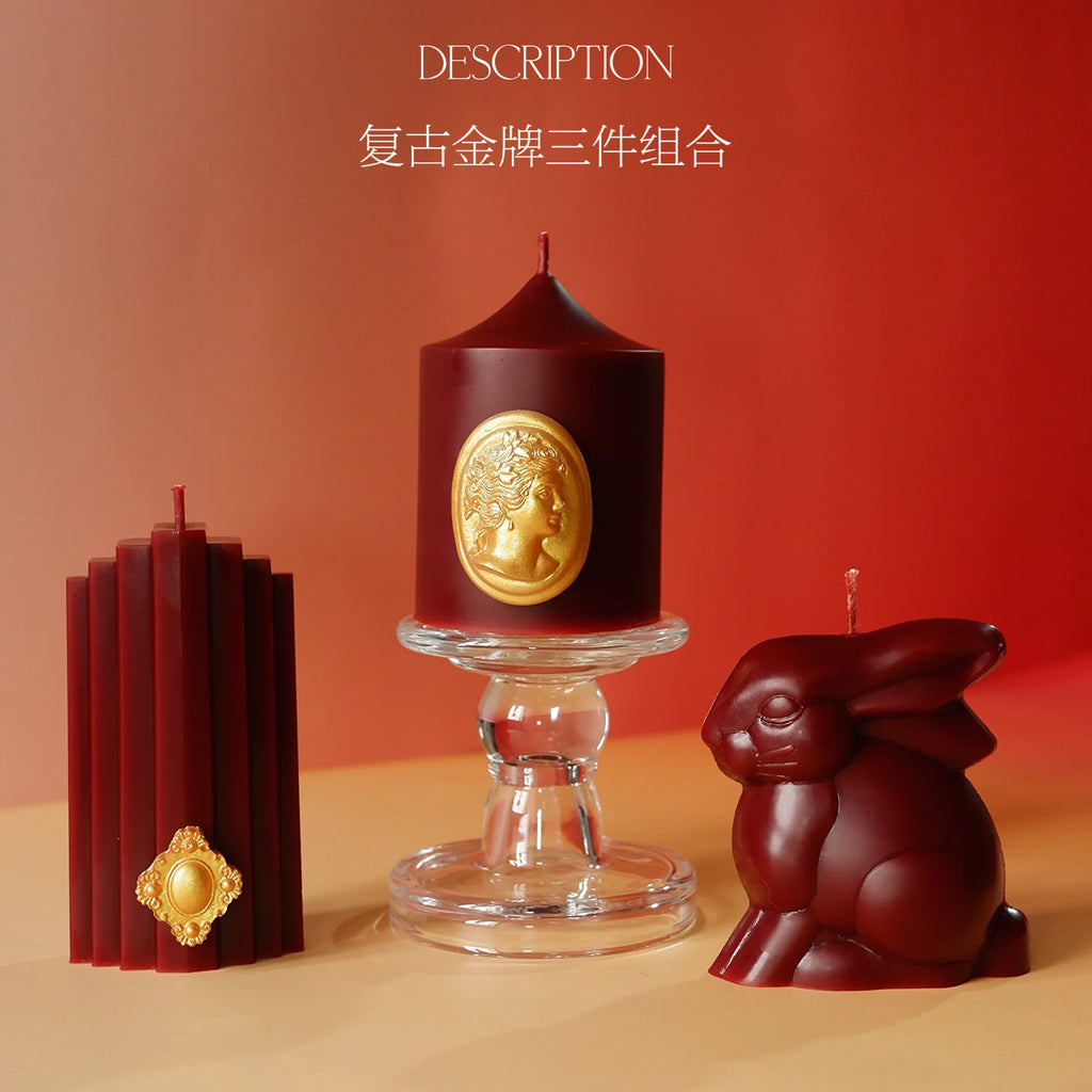 French Vermilion Handmade Aromatherapy Candles, Romantic Atmosphere Decoration For Home Dining Tables, Wedding Gifts