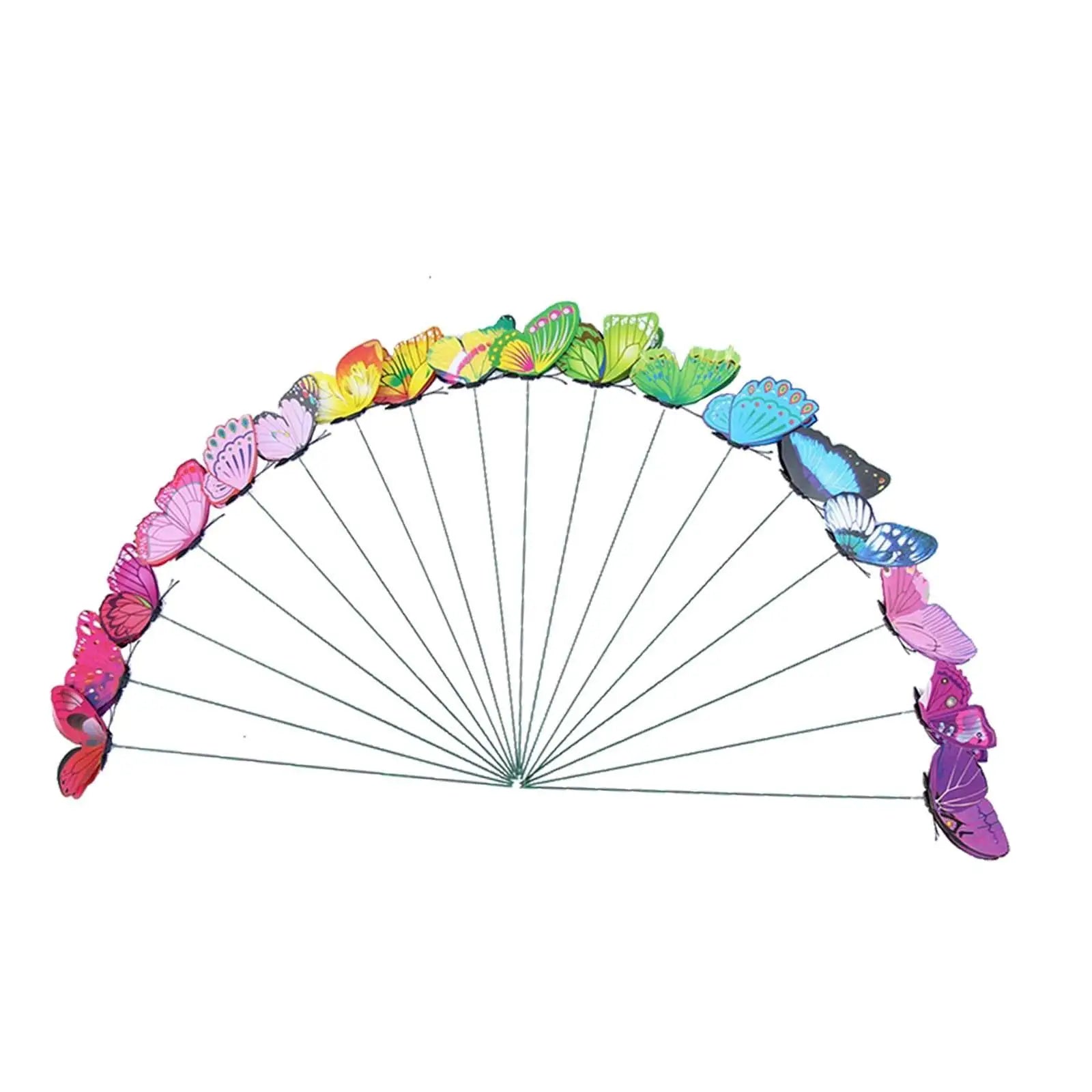 24Pcs Butterfly Garden Stakes Butterfly Decorations Outdoor Art Outside Planter Decorative Lawn Ornaments for Porch Plant Pot