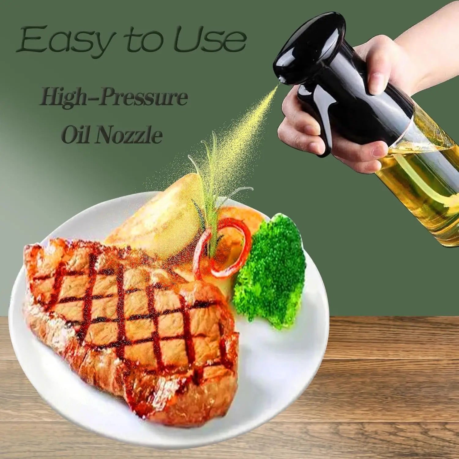 200ml 300ml 500ml Oil Spray Bottle Kitchen Cooking Olive Oil Dispenser Camping BBQ Baking Vinegar Soy Sauce Sprayer Containers