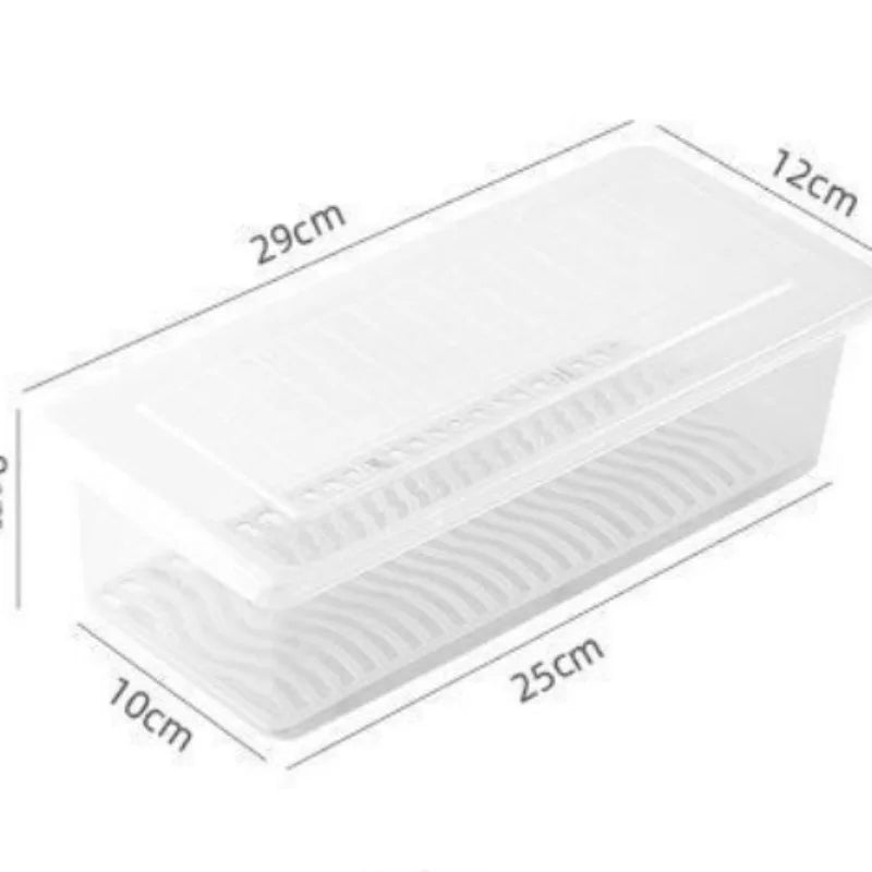 Airtight Food Storage Containers Set - Refrigerator Safe, Stackable, Detachable Drain Tray for Fresh Seafood, Fruits, Vegetables