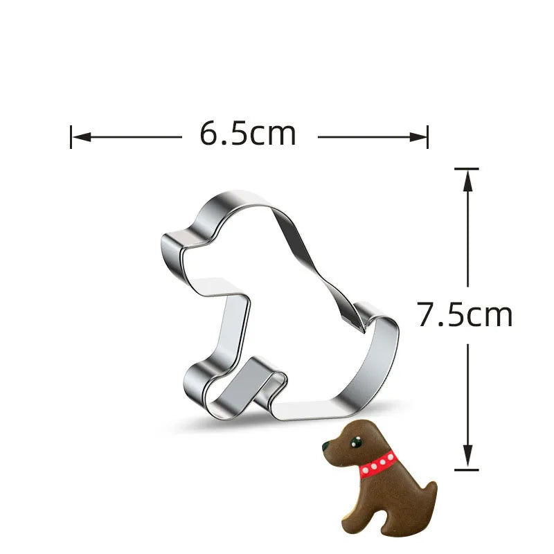 Biscuit Cookie Cutter Embosser Mold Dog For Cake Chocolate Decorating Tools Pastry And Bakery Baking kitchen Accessories Fondant