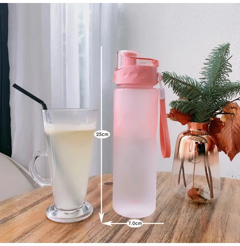 Sports Water Bottles Colorful DIY Personalized Portable Safety Matte PC Plastic 700ML Drinking Cup Birth Gift Customize Logo New