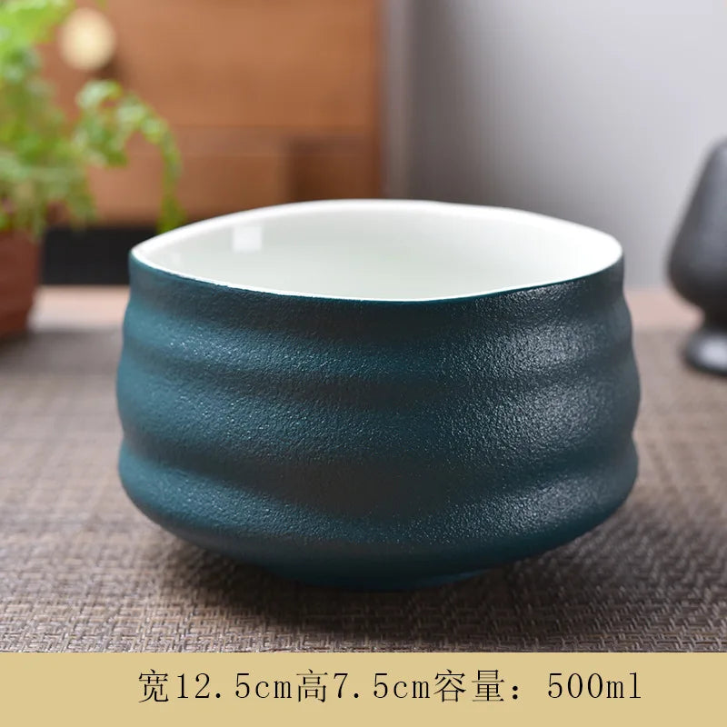 Matcha Bowl Ceramic Tea Set Accessories Tea Set Japanese Tea Ceremony Song Dynasty Tea Salad Soup bowl Special Matcha tea bowl