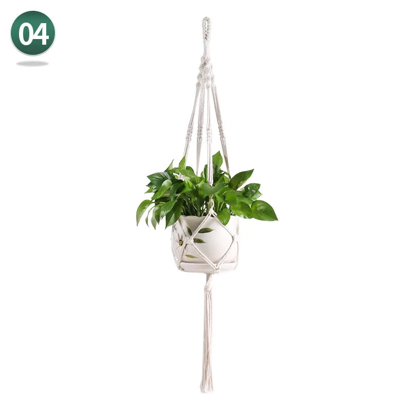 Handmade Macrame Plant Hanger Plant Hanger Flower Pot Planter Hanger Wall Decor Courtyard Garden Hanging Planter Hanging Basket