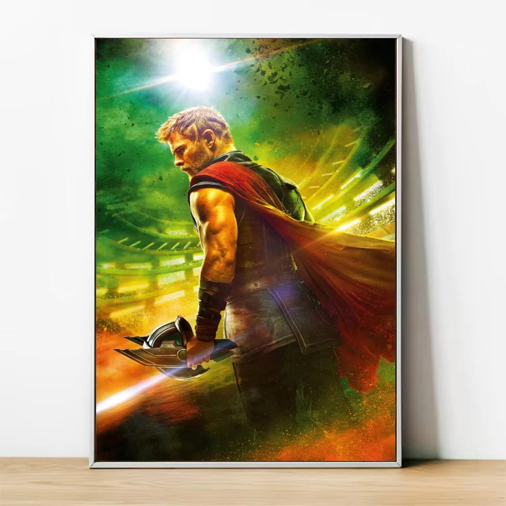 MINISO Marvel Superheroes Avengers Spider-Man Iron Man Parlor Bedroom Decorative Art Posters Wall Mural Canvas Painting Printing