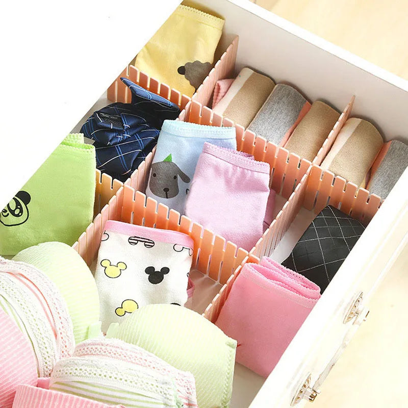 2PCS Grid Drawer Adjustable Separator Divider Cabinet Household Socks Underwear Organize Necessities Storage Organizer Tools