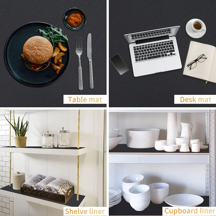 1 Roll EVA Shelf Drawer Kitchen Cabinet Liners Mat Non-Adhesive Waterproof Anti-Slip Anti-Dust Fridge Table Mat For Home Use