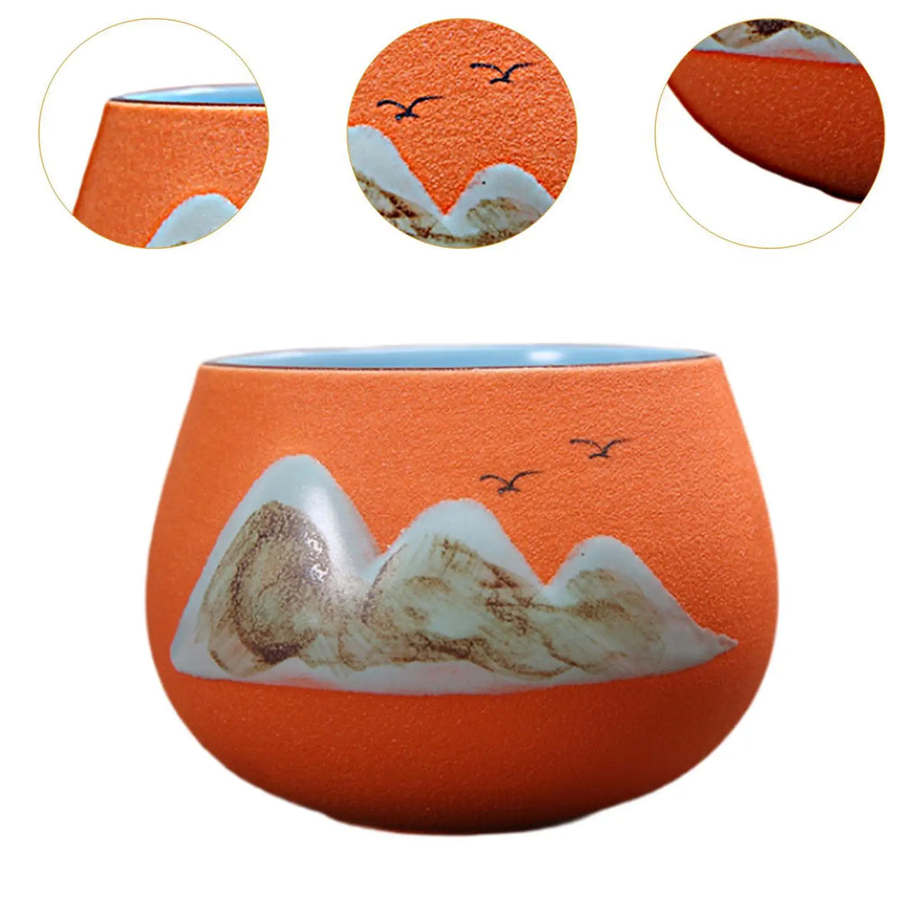 Ceramic Cup Tabletop Serveware Classic Kung Fu Tea Cup for Office Home