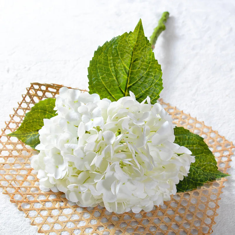 Green Hydrangea Artificial Flower 3d Hand Moisturizing Big Hydrangea Home Decoration Floral Wedding Decoration Fake Flower Hand