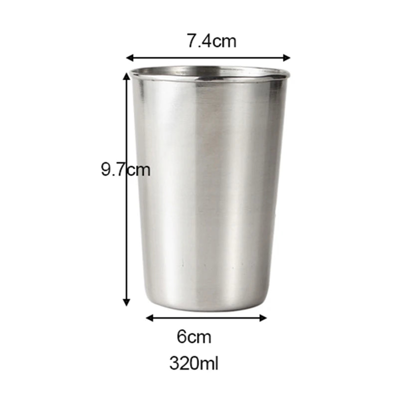 Stainless Steel 30/70/180/320ml Beer Cola  Cup For Bar Coffee Shop Kitchen Dining Bar Drinkware