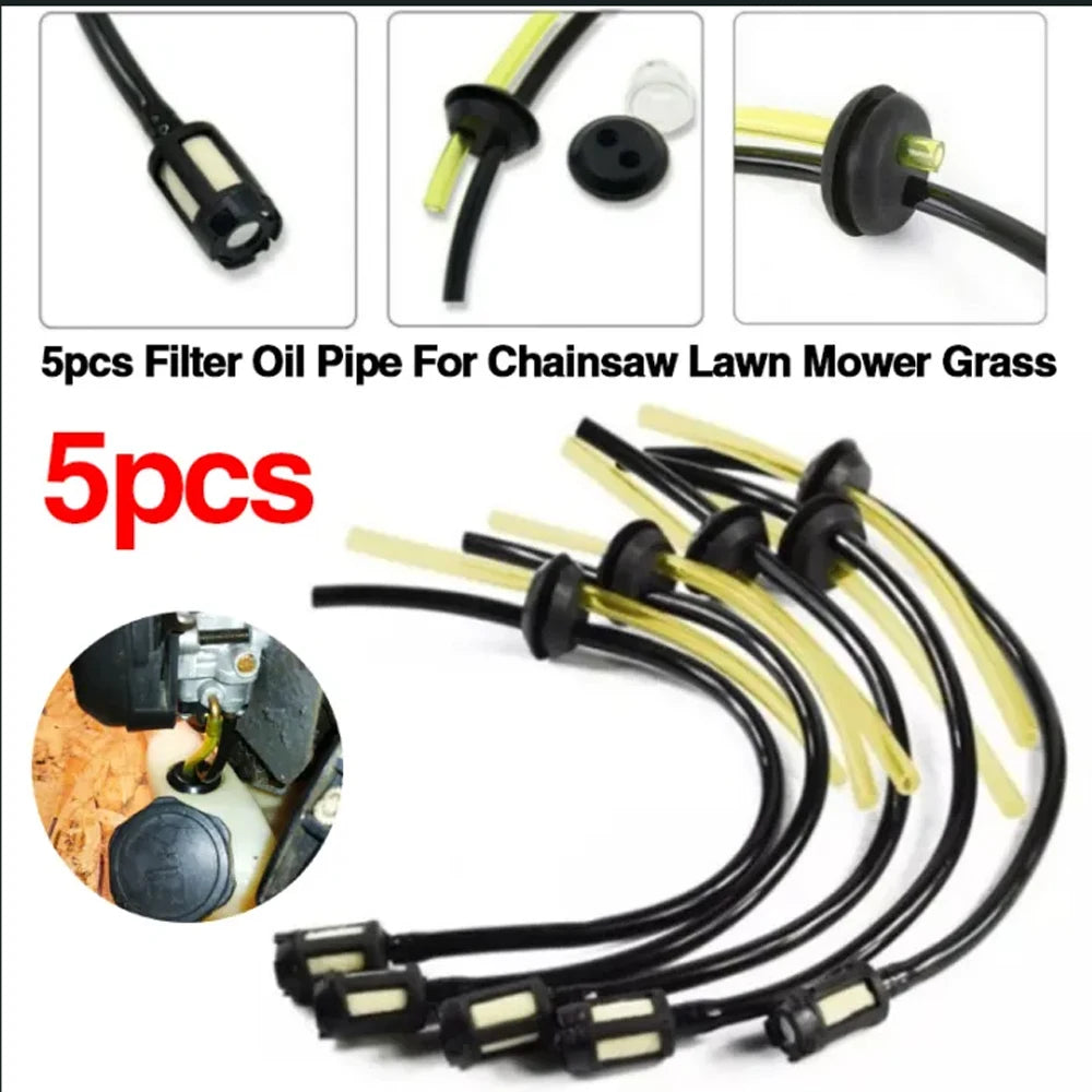 1&2&5&10 Set Universal Grass Trimmer Fuel Line Filter Kit For Brush Cutter Strimmer Lawn Mower Primers Fuel Hose Garden Tool Par