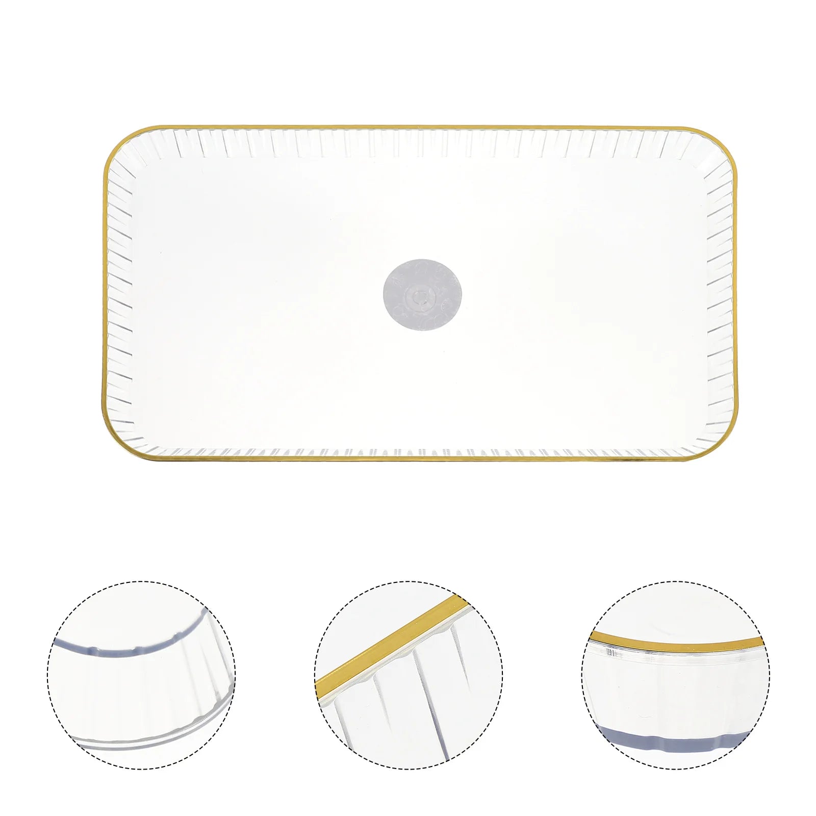 2 Pcs PET Material Fruit Snack Tray Elegant Serving Platters Dessert Container Party Candy Holder Thick Texture Smooth