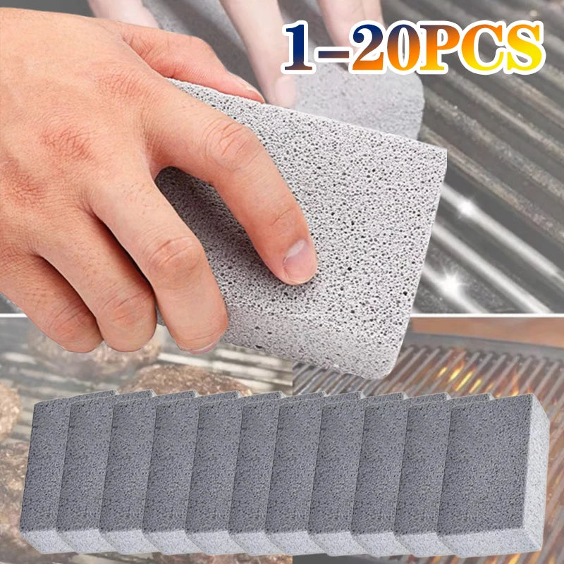 1-20PCS BBQ Grill Cleaning Bricks BBQ Heat Resistant Cleaning Pumice Brush Powerful Stain Remover Cleaning Tools BBQ Tools