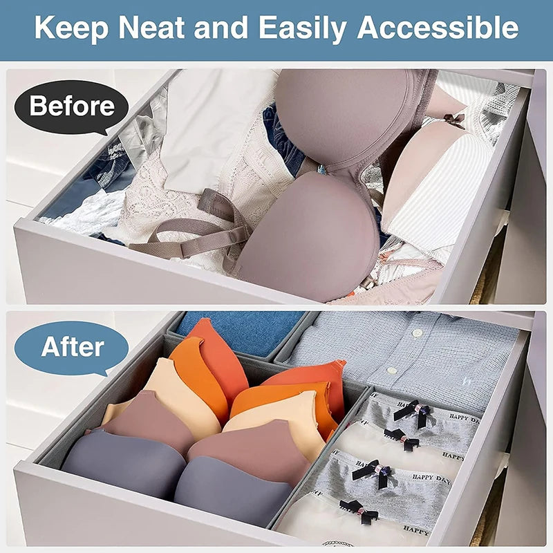 Drawer Organizer Non-woven Fabric Clothes Underwear Wardrobe Organizers Dividers Foldable Dresser Socks Closet Storage Baskets