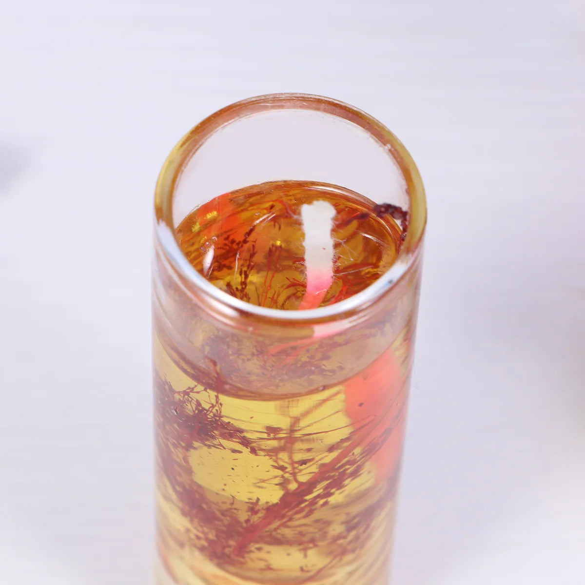 1Pcs High-End Smokeless Candles Unique Scent Translucent Glass Cup for Bedroom Living Room Tea Room Cafe Random Color