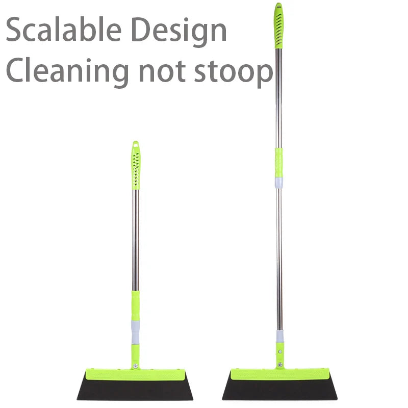 Magic Broom Sweep Dust Hair Bathroom Wiper Broom Rotate Connector Rubber Mop Cleaning Tool 180-degree rotating blade clean sweep