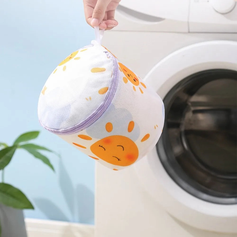 Portable Washing Machine Laundry Bags Printing Mesh Wash Bag Clothing Organizer Foldable Laundry Wash Bag Home