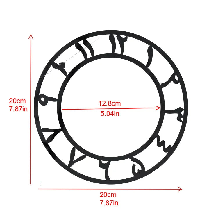 Arabic Round Mirror Clock Sticker, Acrylic Digital Wall Decor for Living Room Hotel Background, Self-Adhesive Timepiece