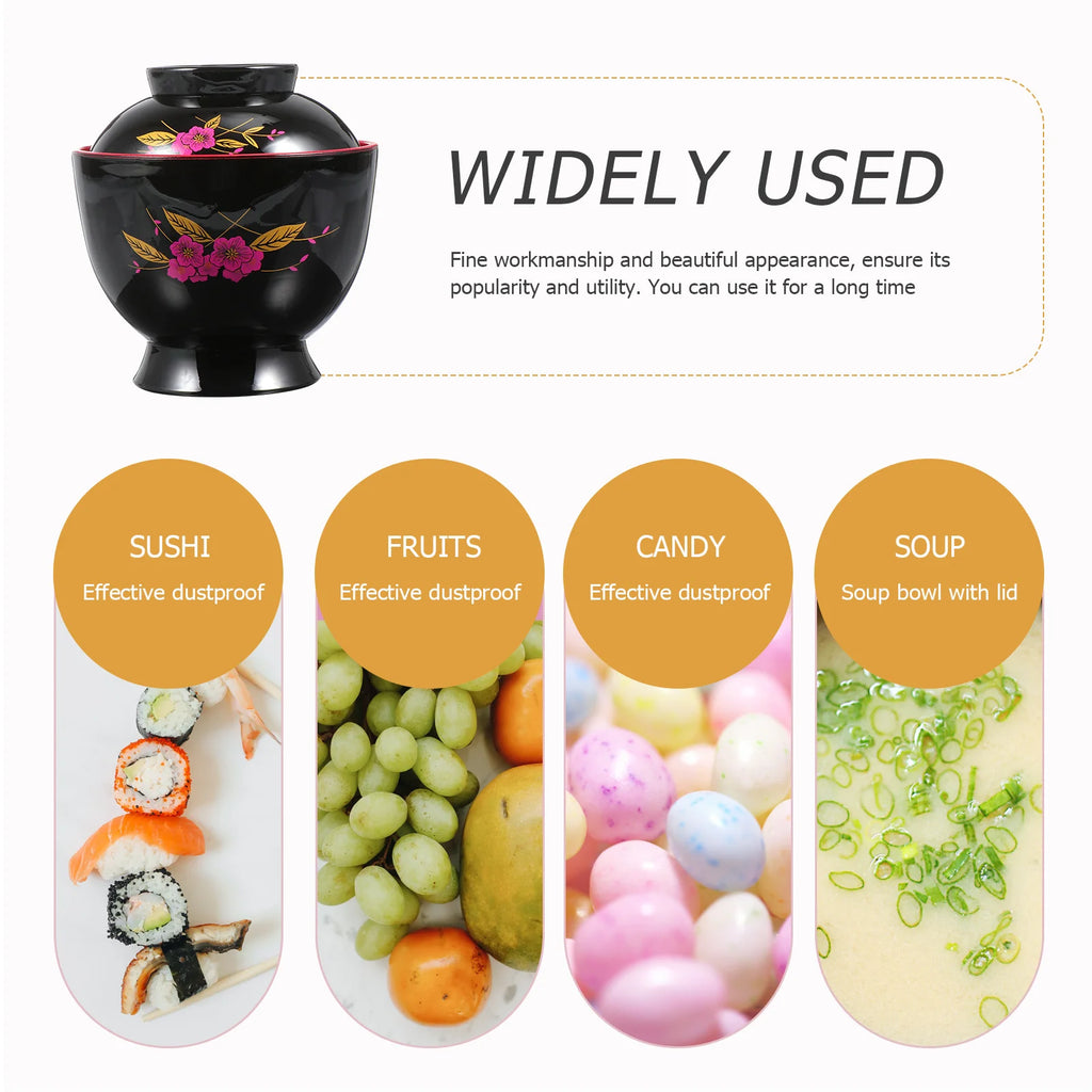 1 pc Japanese Style Miso Soup Bowl 6.7 Inch Fine Craftsmanship For Ramen Noodles Salad Dessert Plastic Tableware Kitchen Supply