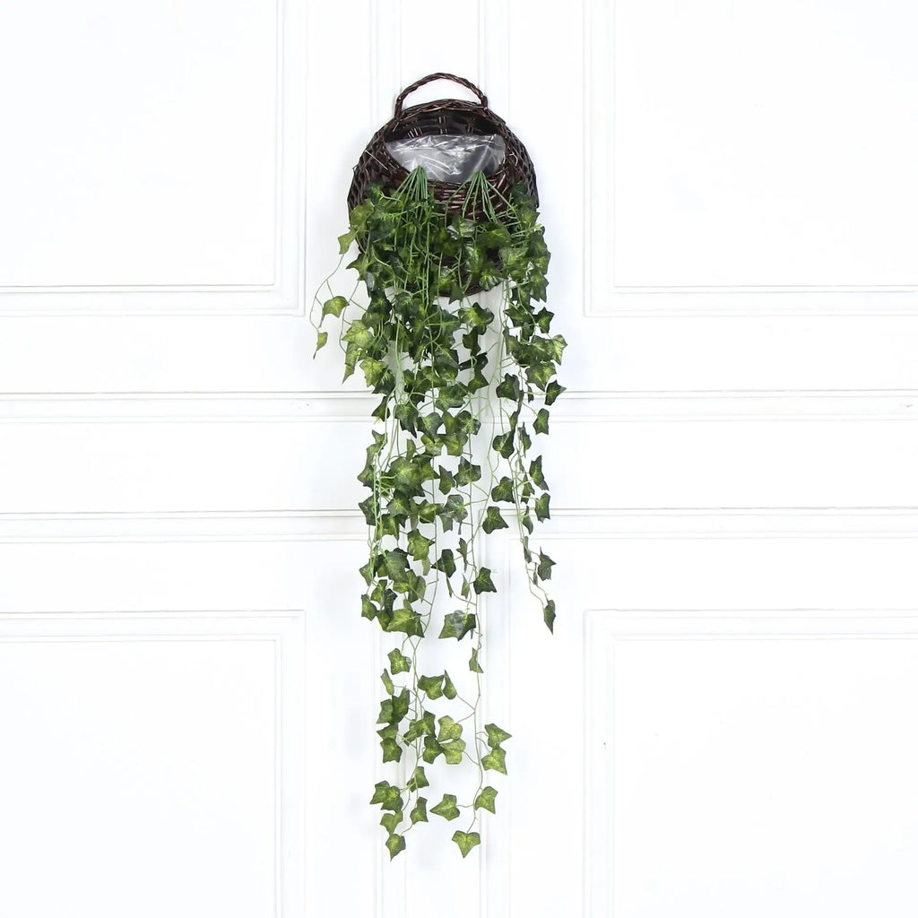 90cm Artificial Green Radish Wall Hanging Plant Rattan Home Living Room Decoration Background Wall Flower Vine Plant