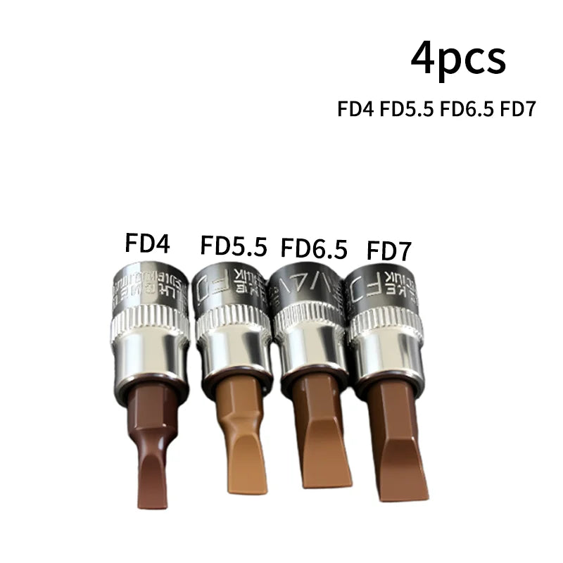5 Pcs Torx Screwdriver Bits 1/4 Inch Drive Socket Head Tools T15 T20 T25 T30 T40 Socket Wrench Adapter Hand Tools