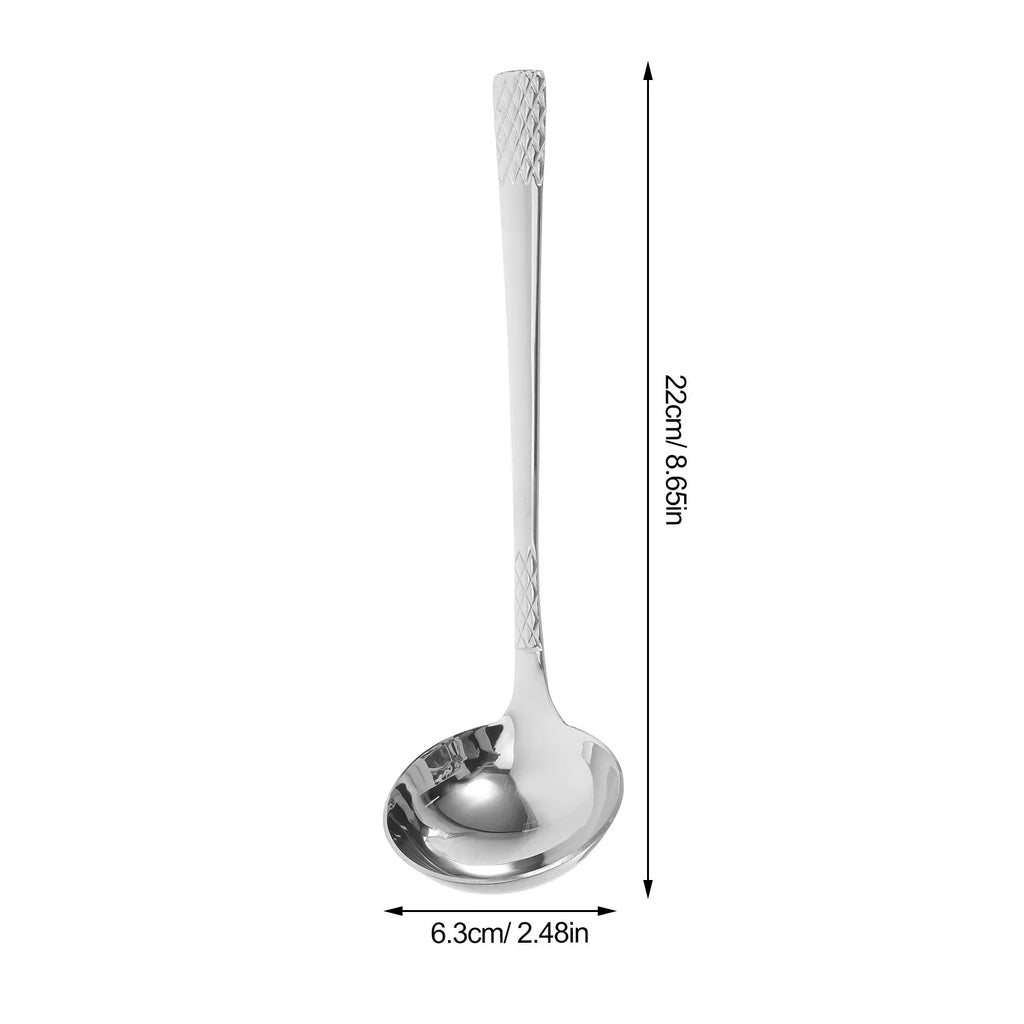 Stainless Steel Soup Spoon Thickened Sauce Ladle Multifunctional Hot Pot Cooking Serving Kitchen Tool Elegant Appearance