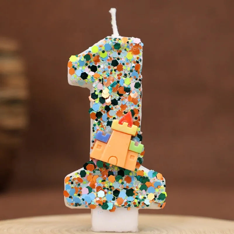 Candles for Birthday Cake Building Blocks Birthday Number Candle for Boy Birthday Cake Topper Supplies