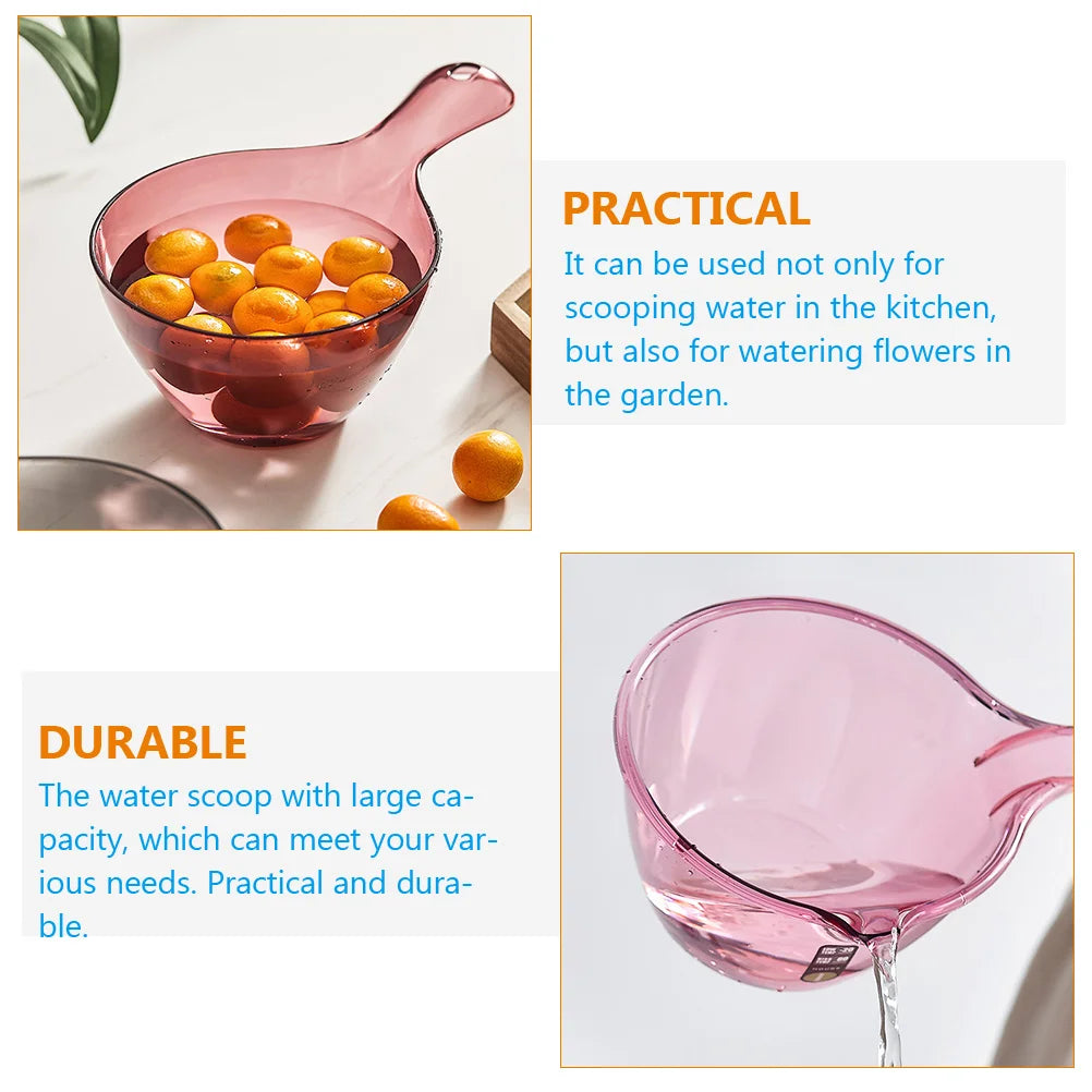 Water Scoop Large Capacity Reusable Kitchen Utensil Thickened Handle Hanging Hole Design Long Handle Household Water Ladle