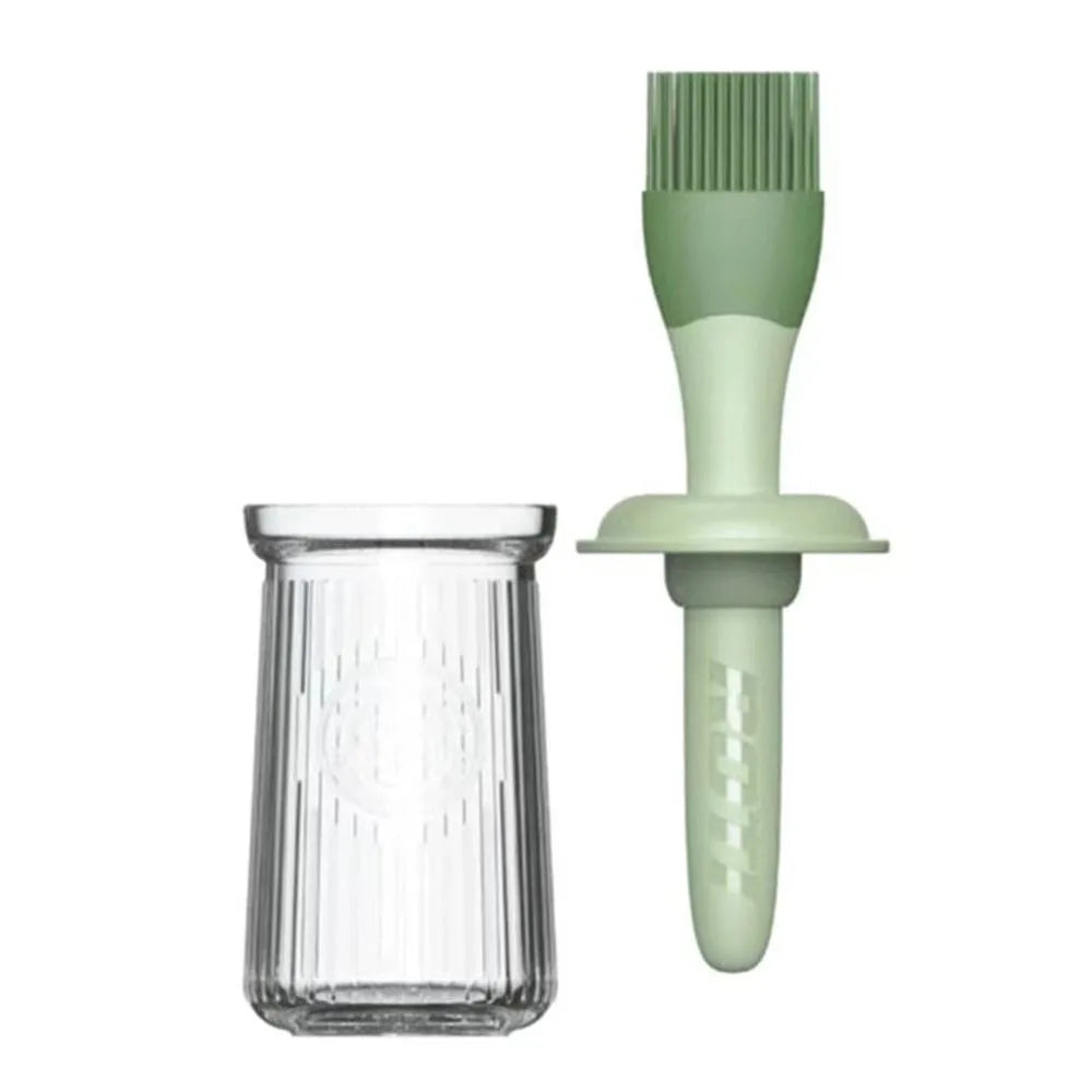 3 In 1 BBQ Oil Brush Silicone Split Type Sauce Applying Brush Baking Tool Heat Resistant Oil Dispenser Bottle with Brush