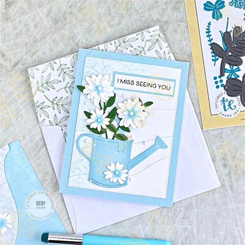 Dies Scrapbooking Metal Rustic Watering Can Cutting Dies Craft Embossing Make Paper Greeting Card Making Template DIY Handmade