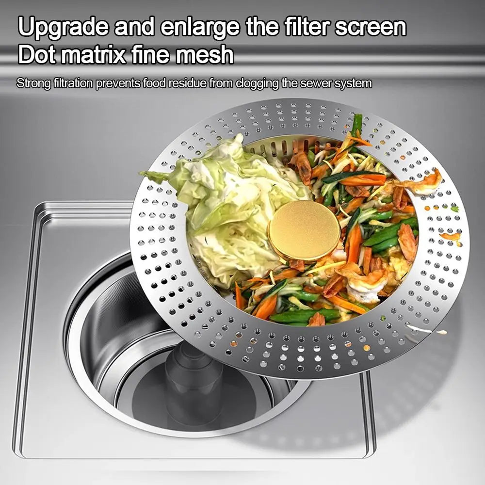 Upgraded 3 in 1 Kitchen Sink Drain Strainer Pop Up Anti-Clogging Sink Strainer Basket Premium Deodorant Sink Stopper for Kitchen