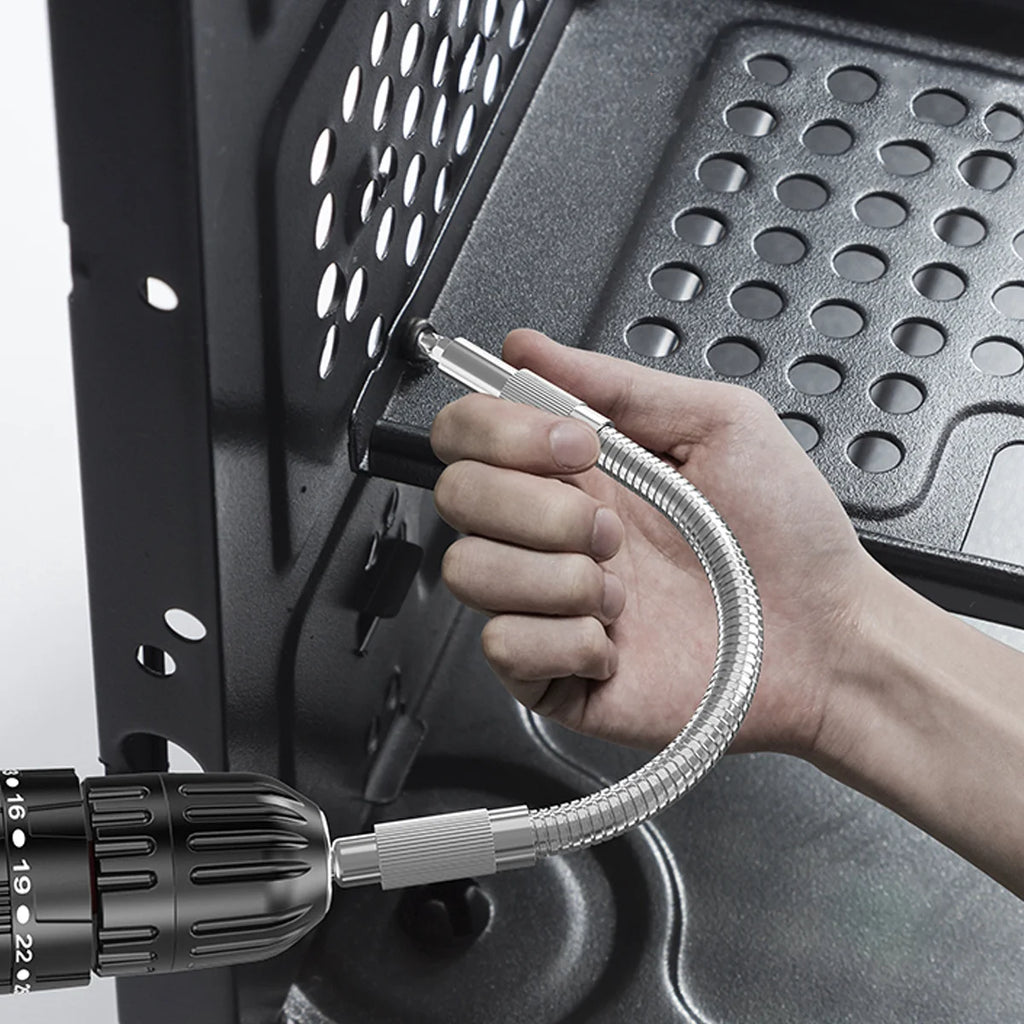 2pcs Flexible Screwdriver Shaft For Electric Drill Chuck, Hex Bit Connector Adapter, Tight Spaces Repair Tool, Auto Engine