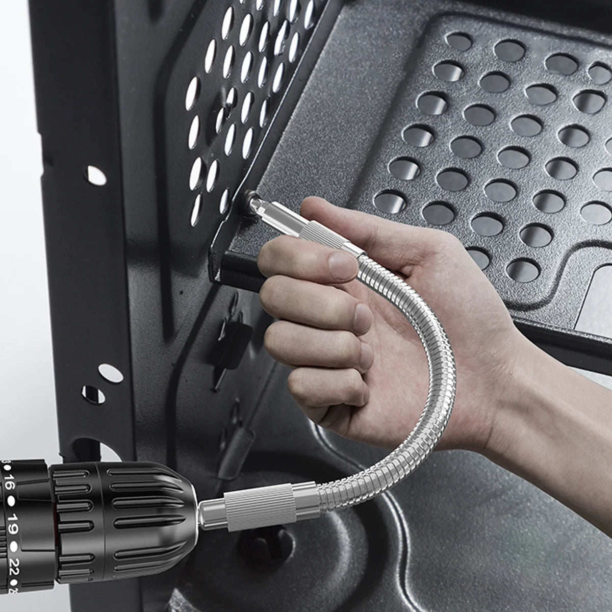 2pcs Flexible Screwdriver Shaft For Electric Drill Chuck, Hex Bit Connector Adapter, Tight Spaces Repair Tool, Auto Engine