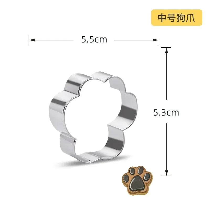 DIY Fondant Biscuit Cookie Cutter Embosser Mold Dog Bone For Cake Chocolate Decorating Tools Pastry And Bakery Baking Kitchen