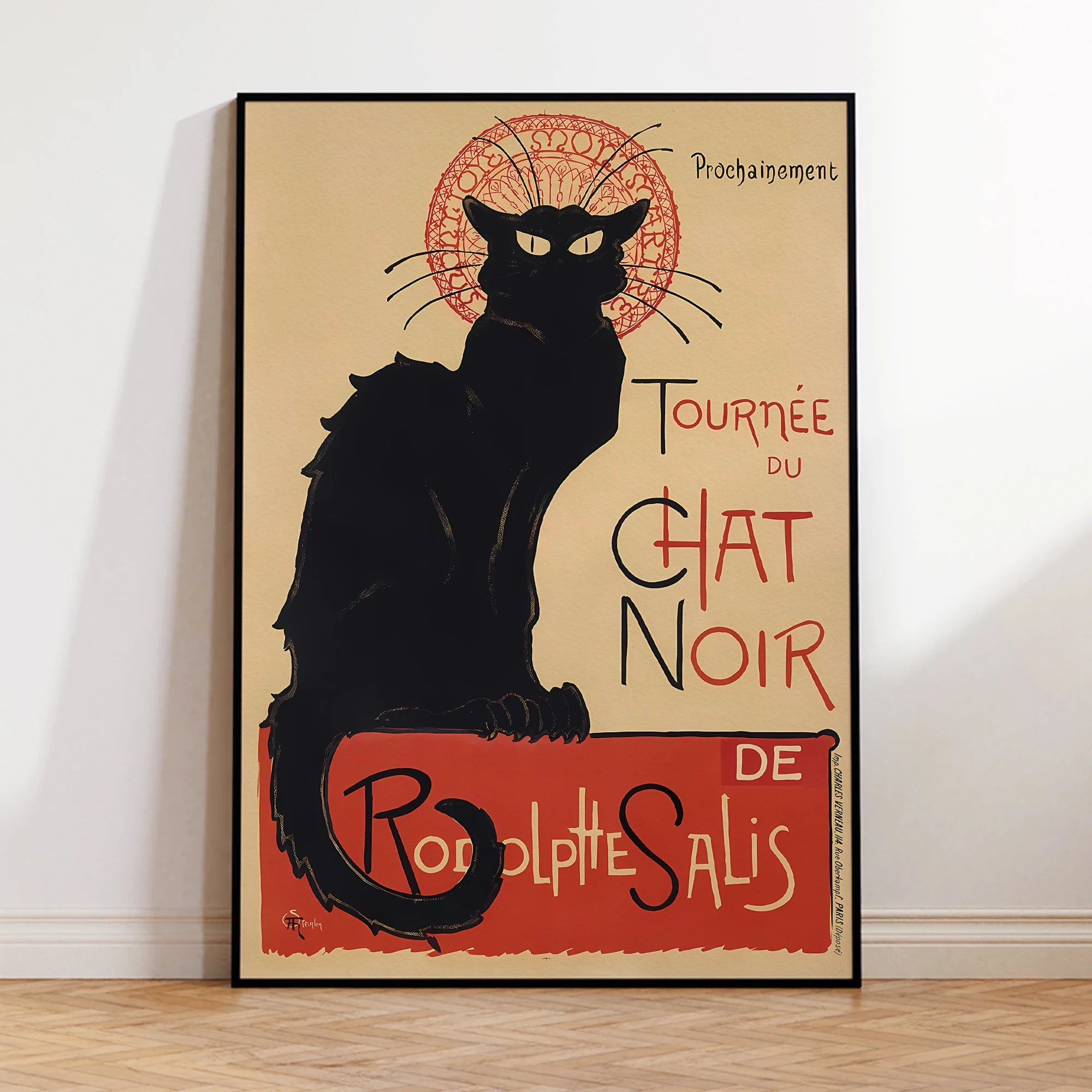 Modern Chat Noir - Black Cat Vintage French Poster Wall Art Prints Canvas Painting Poster Picture For Living Room Home Decor
