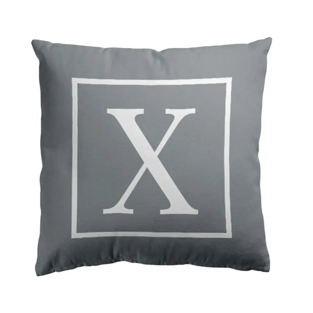 Pillow Cover Cushion Case 45x45cm English Letter Print Home Sofa Bed Car Decor