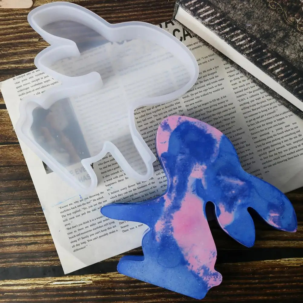 1 Pc Bunny Flower Vase Mold Easter DIY Resin Casting Kit with 3 Hydroponic Plants Test Tube Rabbit Propagation Station