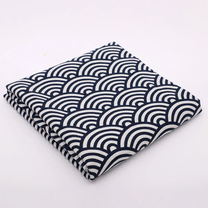 Printed Linen Cotton Fabric Cloth For Curtain Christmas Home Tablecloth Table Runner Pillow Cushion Handwork Sewing Placemat Bag