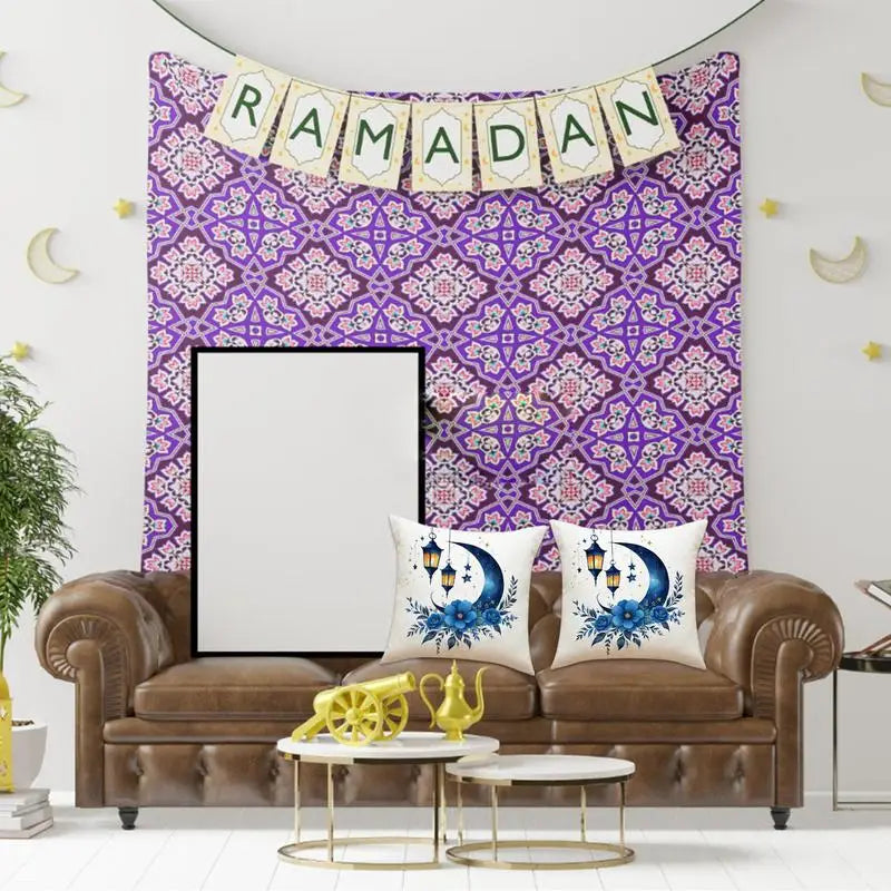 Eid Mubarak Pillowcase Decor for Home Sofa Cushion Cover Islamic Ramadan Kareem Decoration Mosque Muslim Pillow Cover Gifts