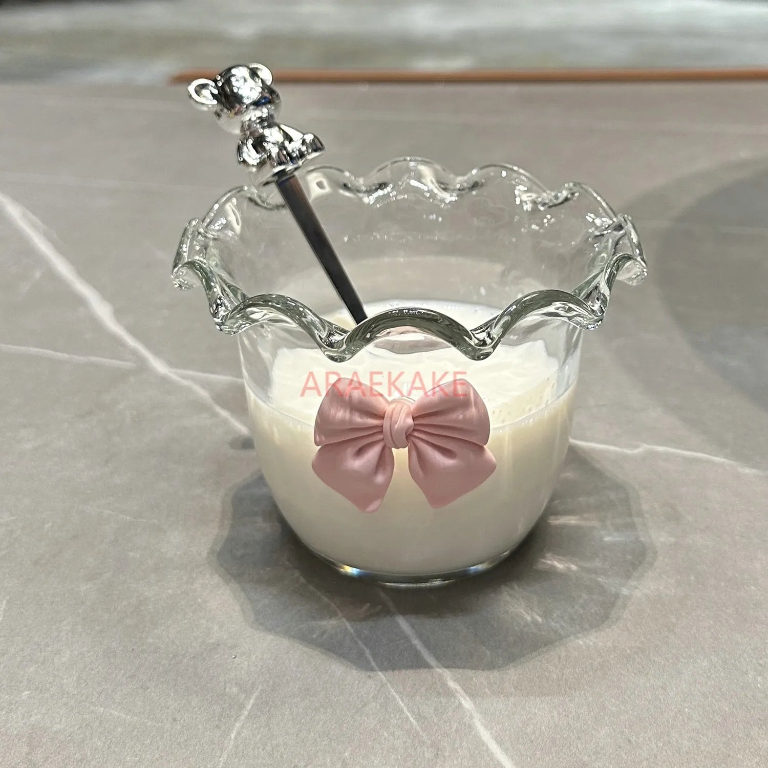 Glass bowl bow salad bowl dessert bowl glass cup milk soybean milk oatmeal cup high temperature resistance