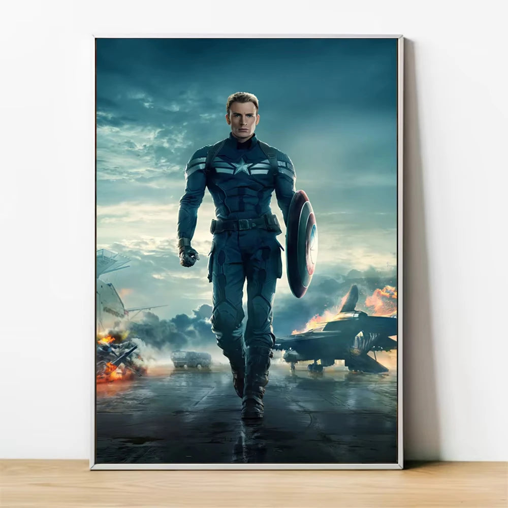 MINISO Marvel Superheroes Avengers Spider-Man Iron Man Parlor Bedroom Decorative Art Posters Wall Mural Canvas Painting Printing