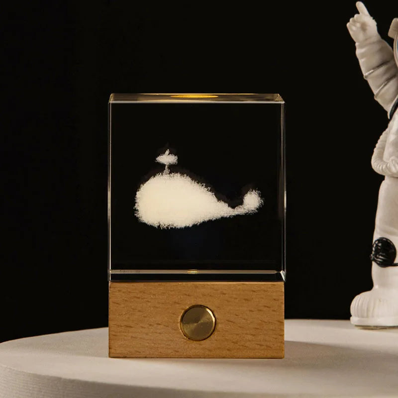 Astronomy Galaxy 3D Crystal Ball Table Lamp Moon Planet Galaxy Decor for Home Children's Table Lamp Party Birthday Xmas