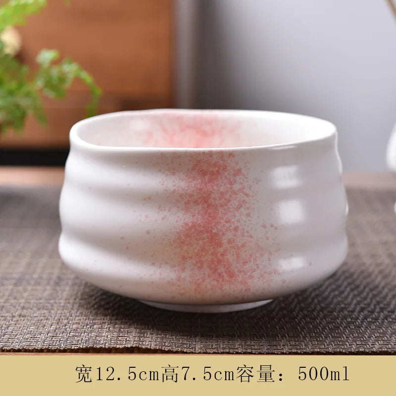 Matcha Bowl Ceramic Tea Set Accessories Tea Set Japanese Tea Ceremony Song Dynasty Tea Salad Soup bowl Special Matcha tea bowl