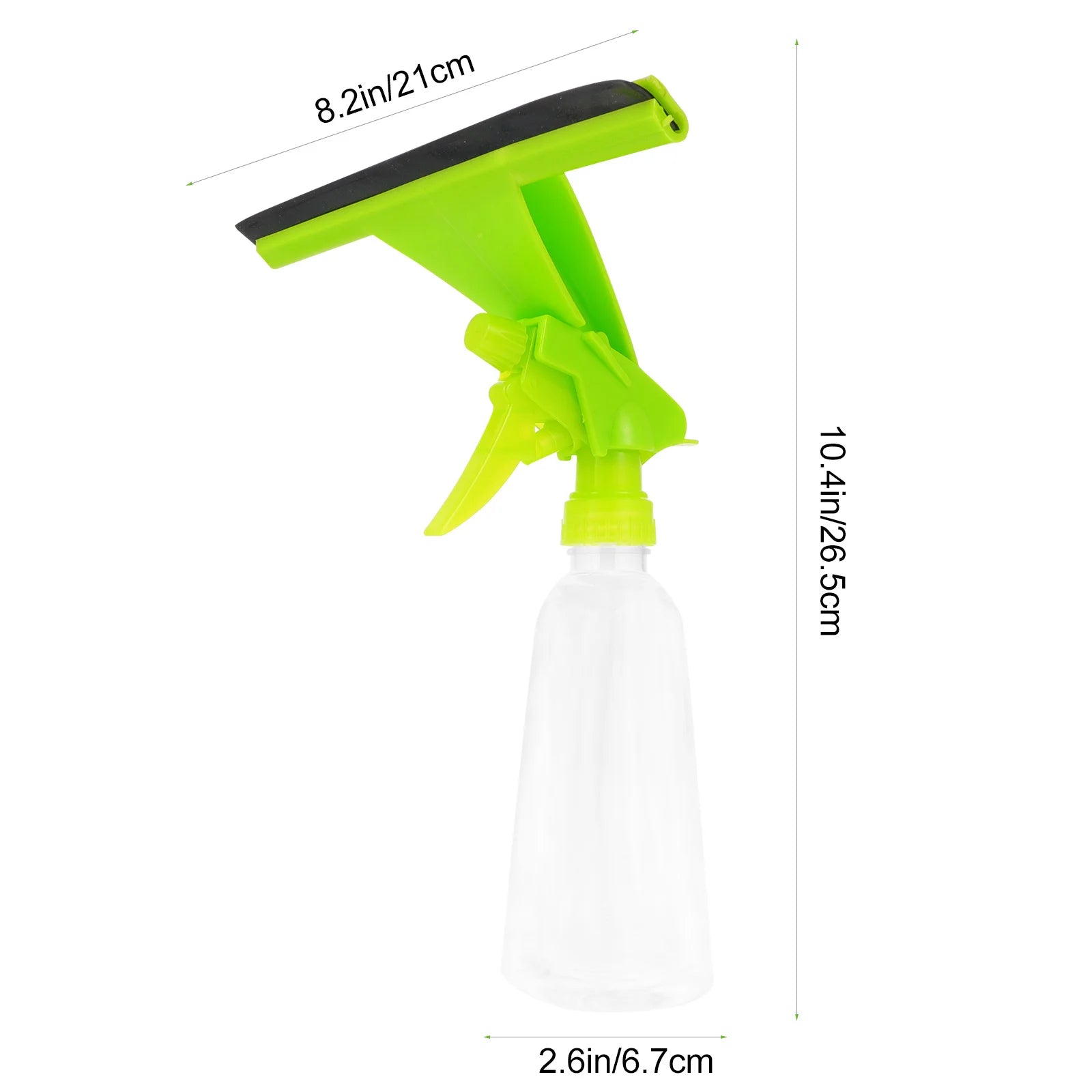 Multipurpose Window Squeegee Cleaner Green Detachable Sprayer Handheld Window Wiper for Bathroom Kitchen Tiles Streak Free