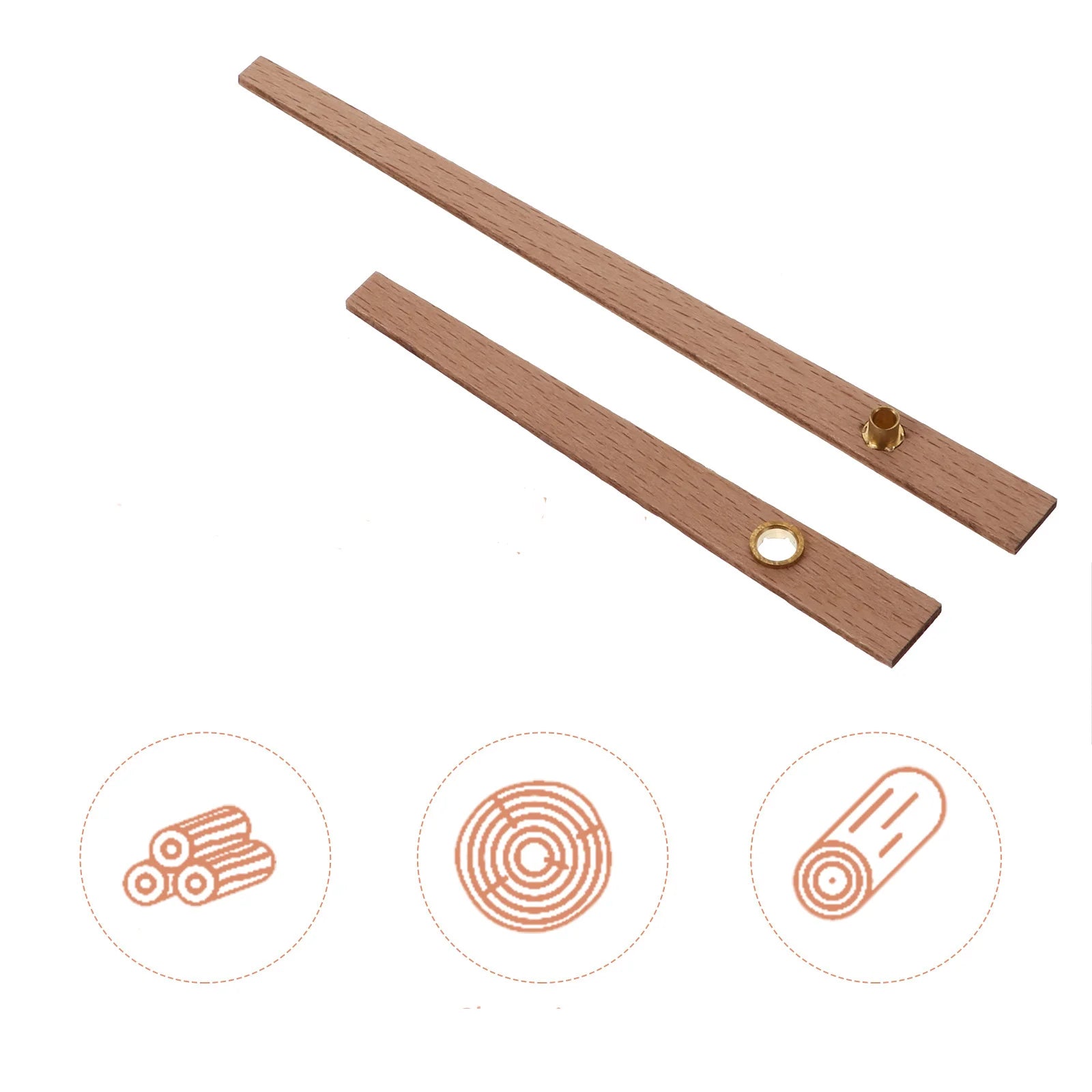 Wooden Pointer Home Diy Parts Durable Quartz Hands Wall Clock Home Clock Parts Accessories Replacement