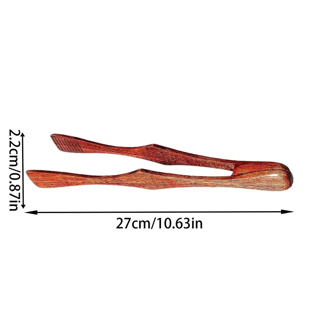 1Pcs Bamboo Cooking Kitchen Tongs Food BBQ Tool Salad Bacon Steak Bread Cake Wooden Clip Home Kitchen Utensil