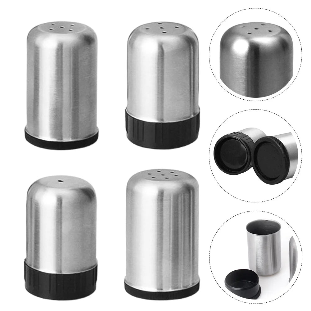 4Pcs Spice Jars Set Heavy Duty Seasoning Containers for Baking Cooking Home Restaurant Use Powder Shaker Dispenser