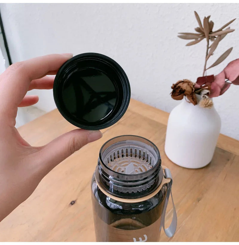 Portable 1000ML Water Bottle Outdoor Sports Bike Safety PC Plastic BPA Free Drinkware Tea Cup Birth Gift Men Adults Leak-proof